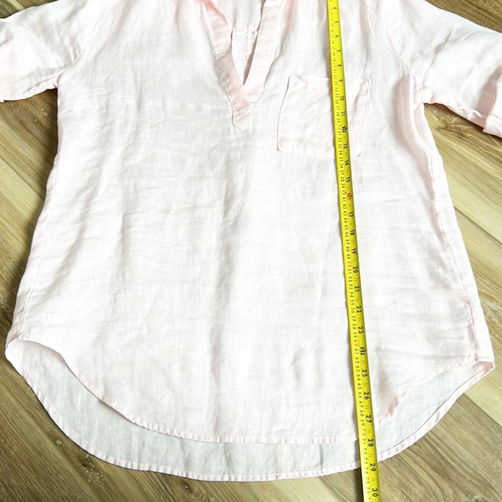 Side Stitch 10”% Linen Blouse - Picture 13 of 13